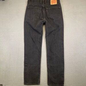 Levi's 505 Regular Fit Jeans Mens 34x34 Black Straight Leg Denim 00505-0260